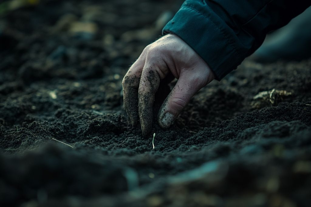 Potager en avril