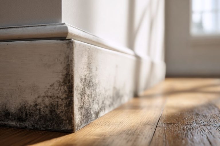 Moisissure sur une plinthe : trouver la cause avant de frotter