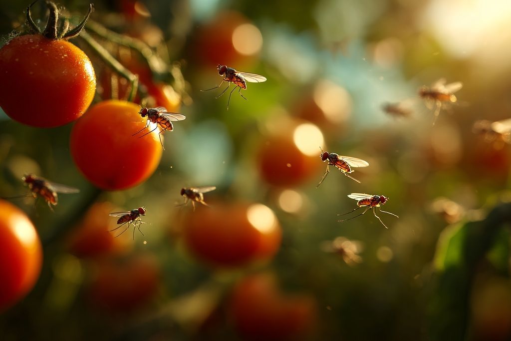 moucheron sur tomate