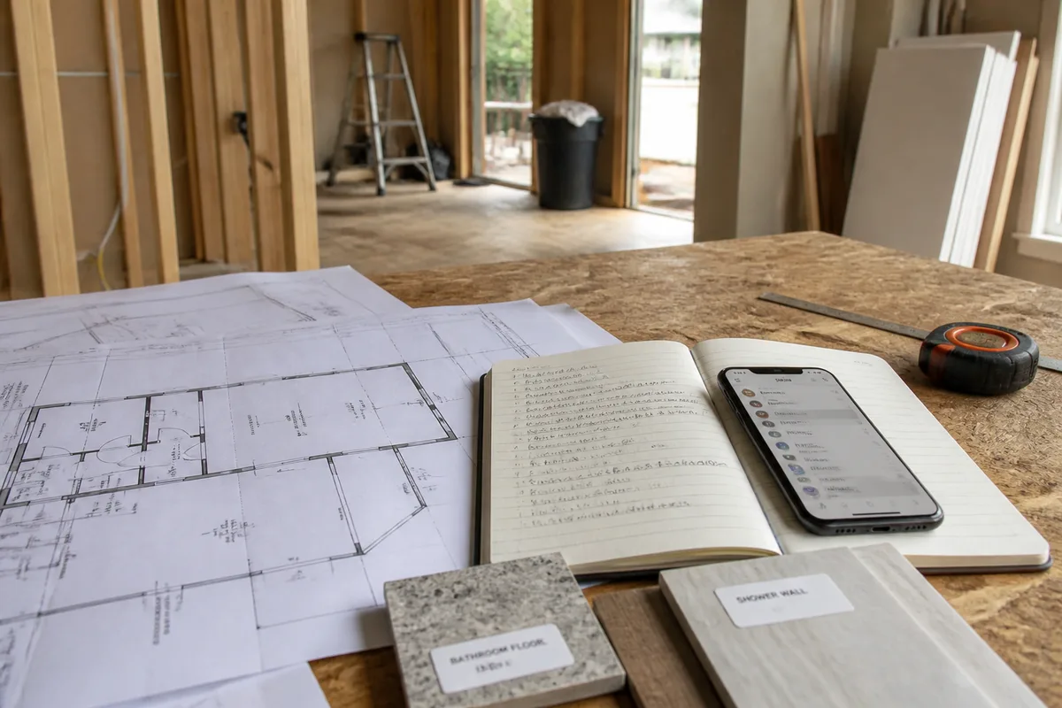 Carnet de chantier et outil numérique pour suivre des travaux de rénovation