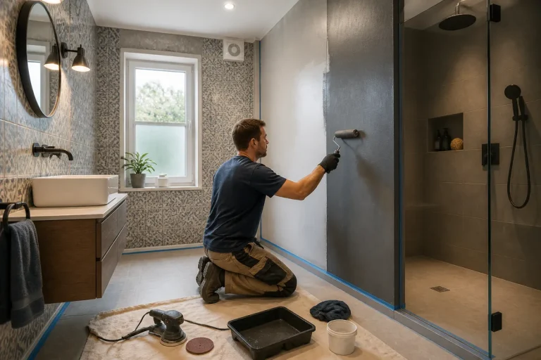 Rénover une salle de bains sans déposer le carrelage, ce qui tient