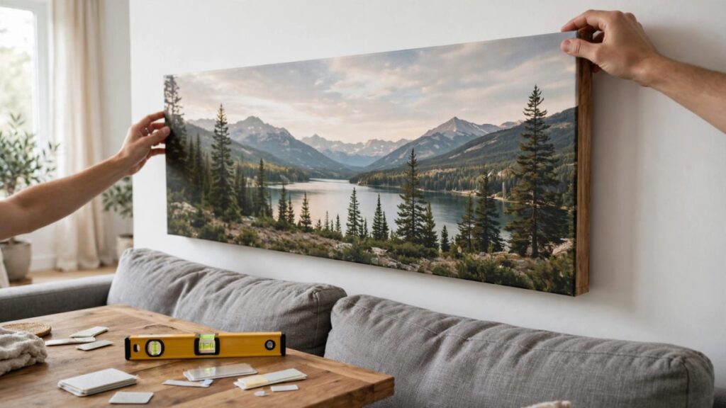 Accrocher un tableau sans percer, la bonne fixation selon le poids et le mur